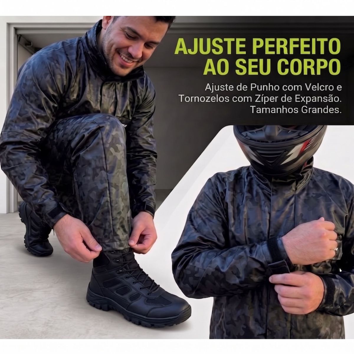 Capa de chuva camuflada refletiva, foto 3