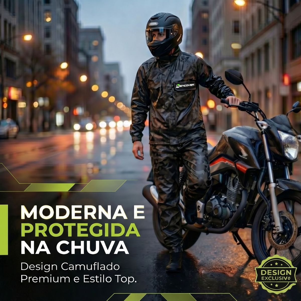 Capa de chuva camuflada refletiva, foto 1